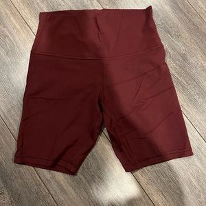 Lululemon Align 8inch Red Merlot shorts